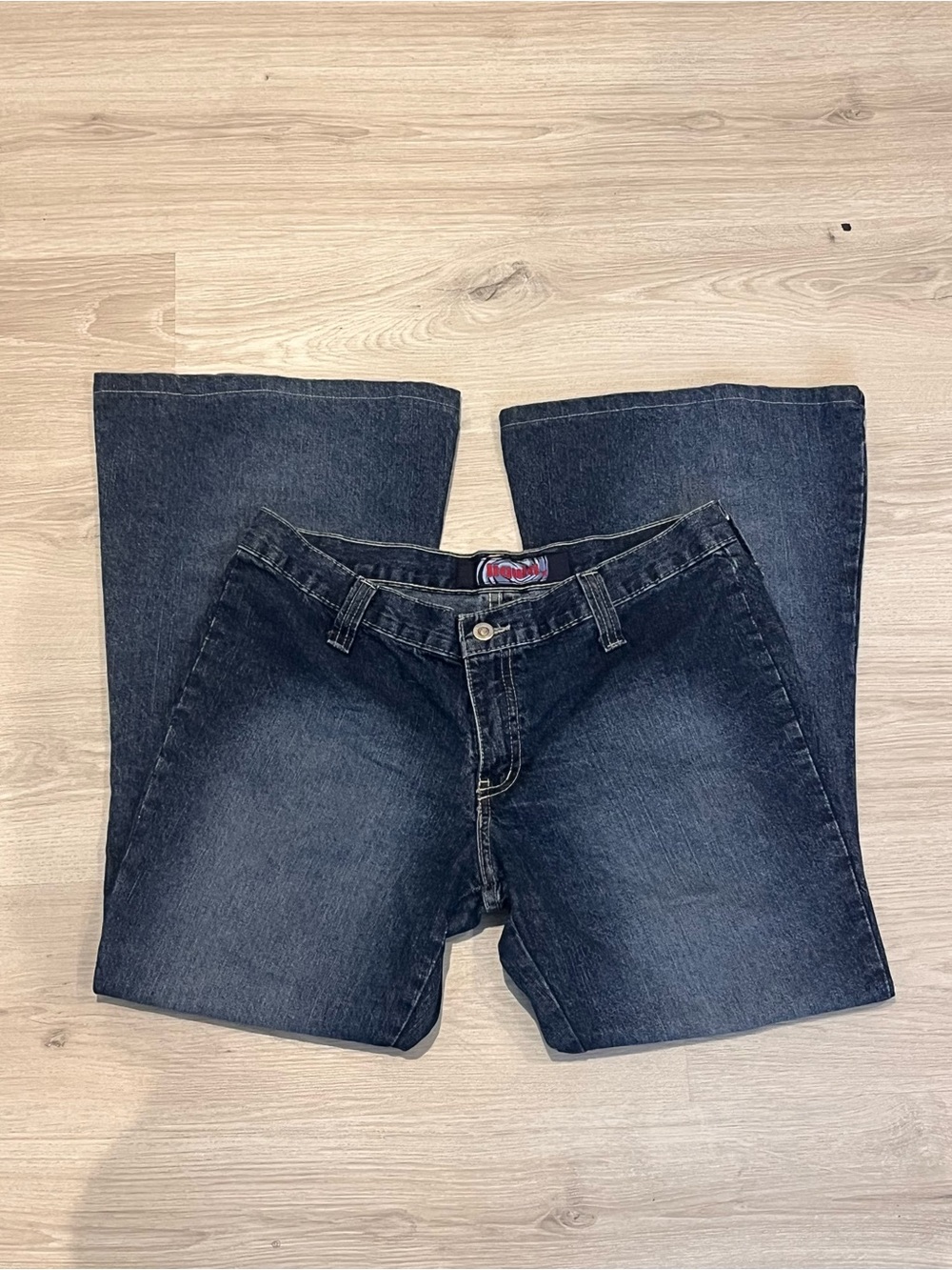 Liquid X Flared Jeans Dark Wash Y2K
